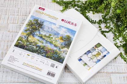 B615 Enchanted Cottage - Luca-S Gold - Kit de Punto de Cruz