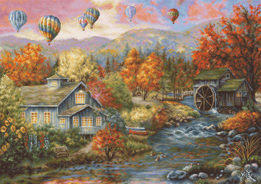 B616 Autumn Creek Mill - Luca-S Gold - Kit de Punto de Cruz