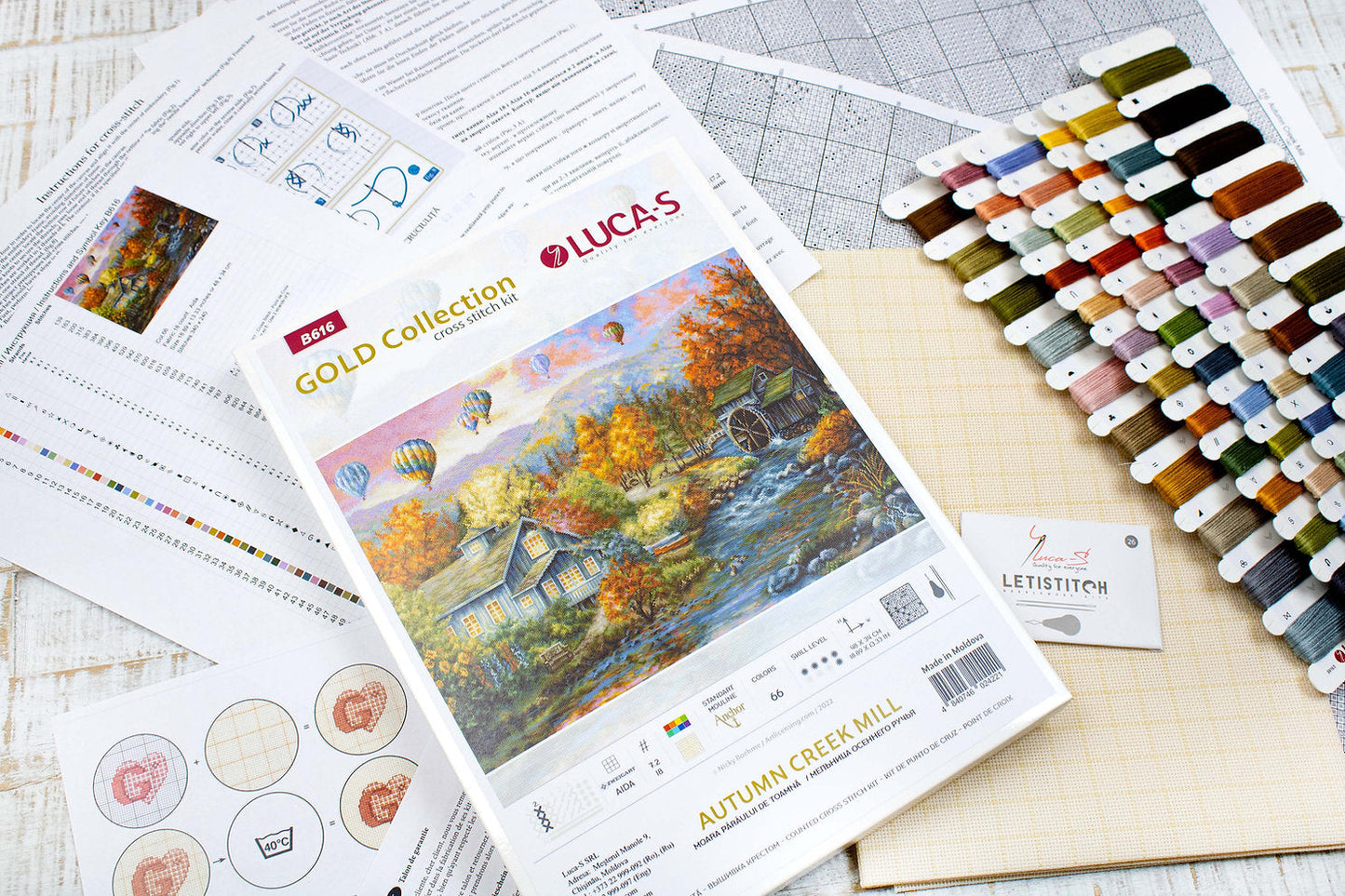 B616 Autumn Creek Mill - Luca-S Gold - Kit de Punto de Cruz