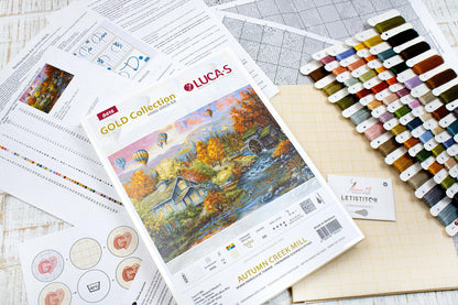 B616 Autumn Creek Mill - Luca-S Gold - Kit de Punto de Cruz