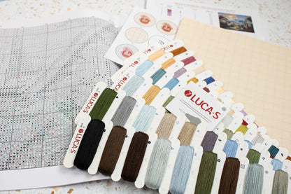 Kit de Punto de Cruz Luca-S Gold - Tranquil Seafront B619