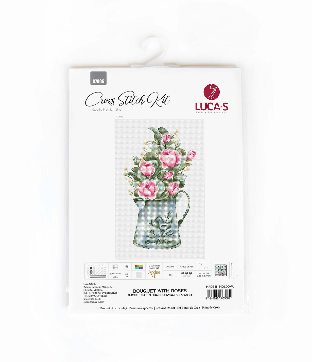 Kit de Punto de Cruz Ramo de Rosas - B7006 Luca-S