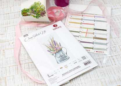 Ramo con lavanda - Luca-S B7008  - Kit de Punto de Cruz