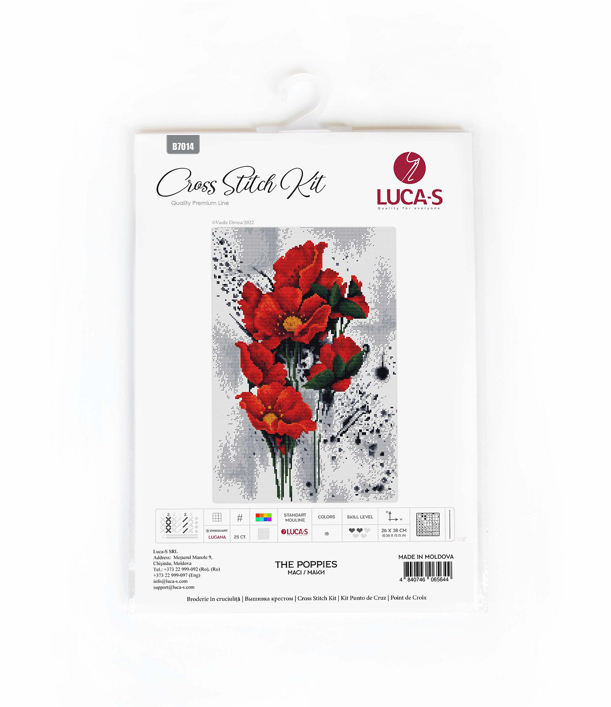 The Poppies - B7014 Luca-S - Kit de Punto de Cruz