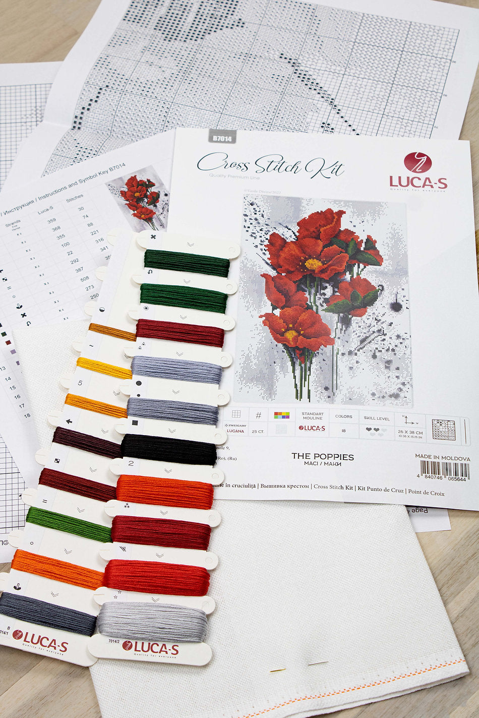 The Poppies - B7014 Luca-S - Kit de Punto de Cruz