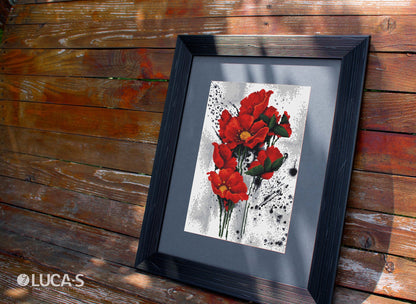 The Poppies - B7014 Luca-S - Kit de Punto de Cruz