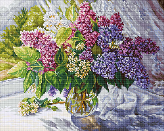 Kit de Punto de Cruz - Ramillete de Lilas B7015 de Luca-S