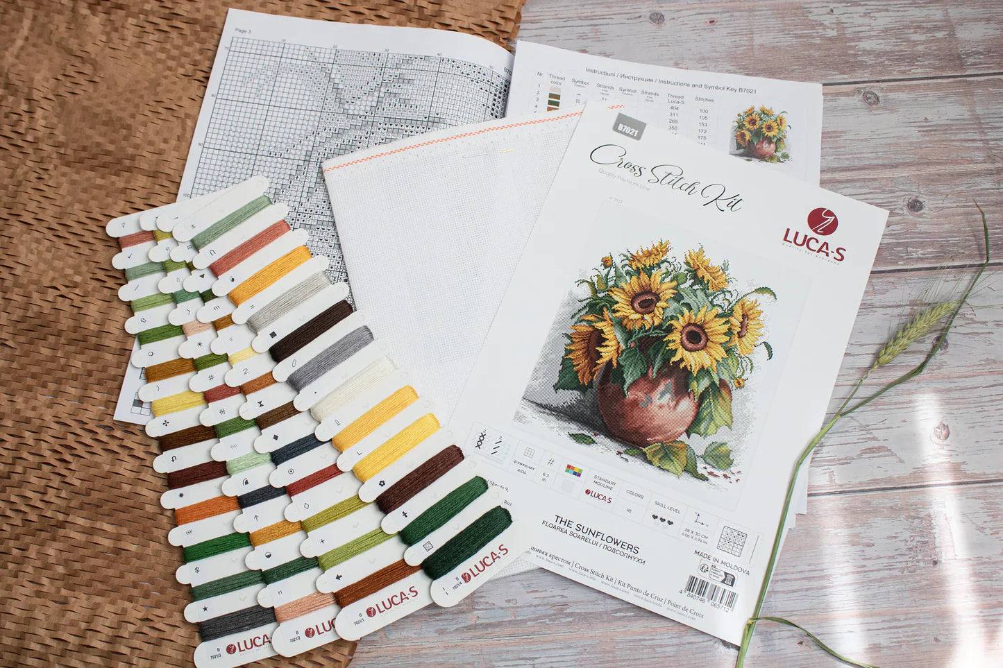 Kit de Punto de Cruz - Los Girasoles - B7021 Luca-S