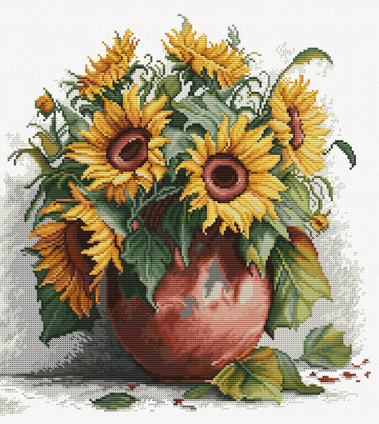 Kit de Punto de Cruz - Los Girasoles - B7021 Luca-S