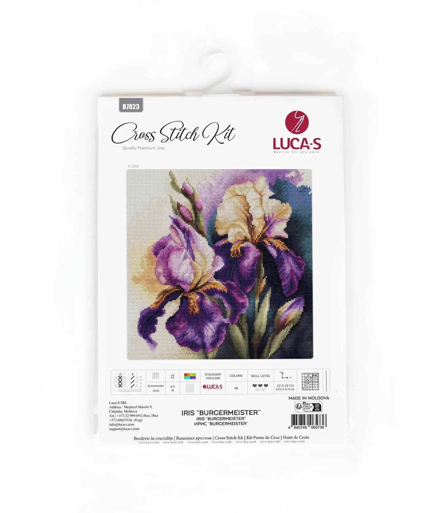 Kit de Punto de Cruz - Iris “Burgermeister” - B7023 Luca-S