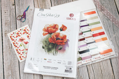 Kit de Punto de Cruz - The Poppy Flowers - B7024 Luca-S