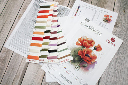 Kit de Punto de Cruz - The Poppy Flowers - B7024 Luca-S