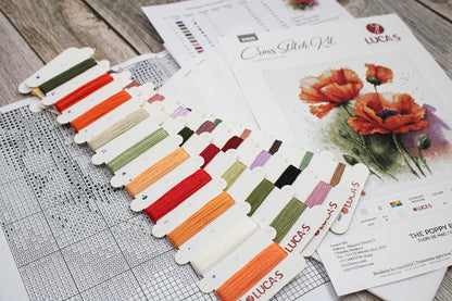 Kit de Punto de Cruz - The Poppy Flowers - B7024 Luca-S