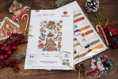 Kit de Punto de Cruz - Christmas Composition - B7031 Luca-S Gold