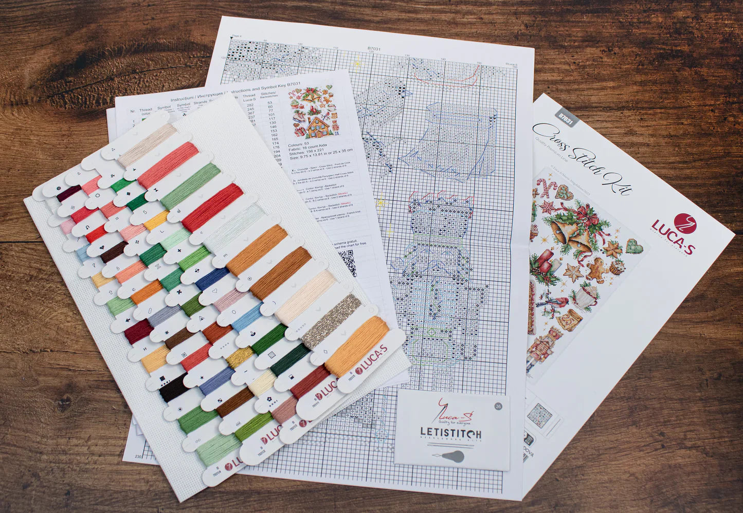 Kit de Punto de Cruz - Christmas Composition - B7031 Luca-S Gold