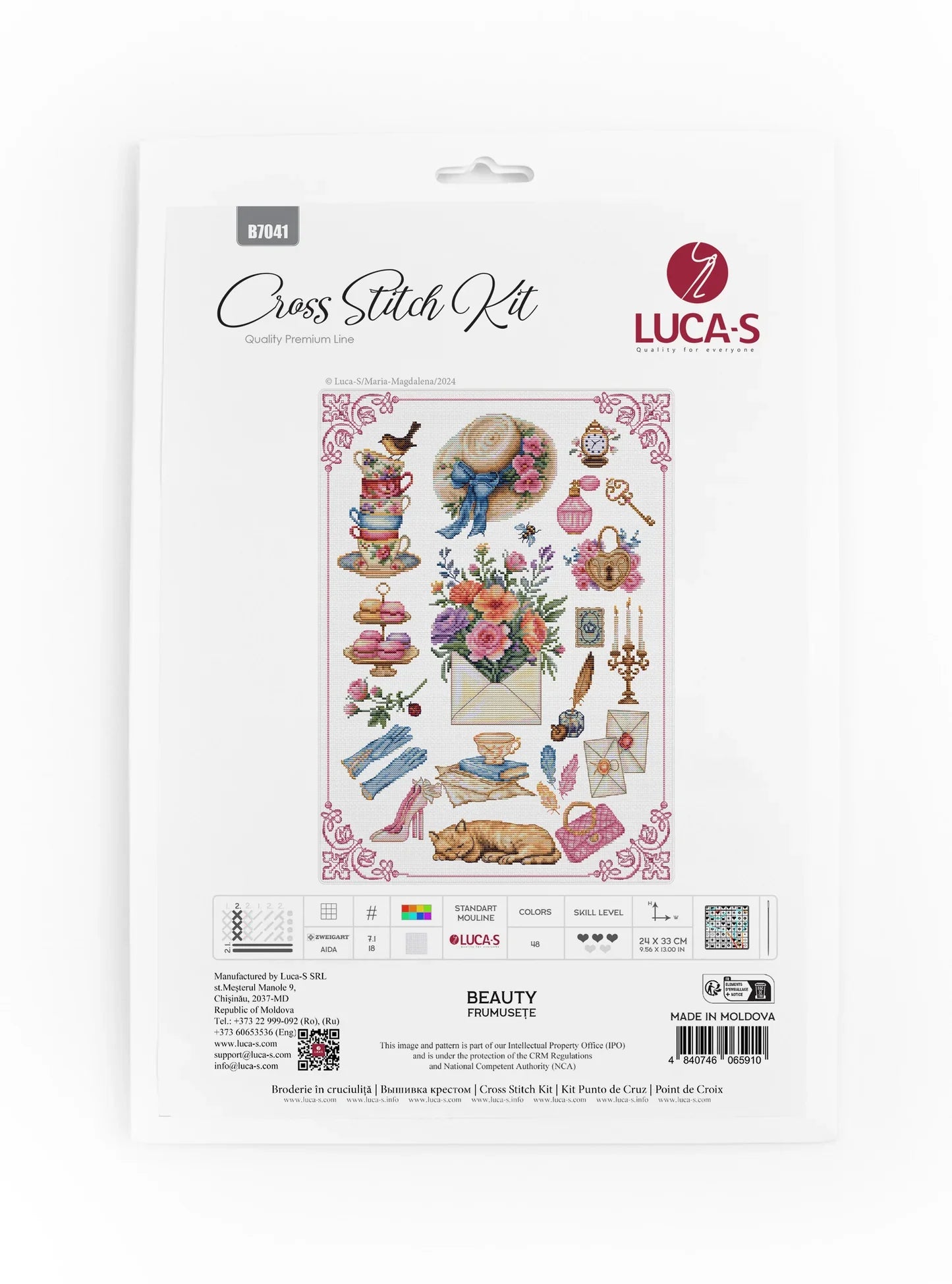 Kit de Punto de Cruz "Belleza" B7041 de Luca-S