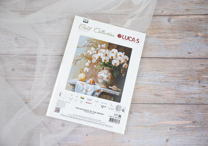 Kit de Punto de Cruz Luca-S GOLD – The Elegance of the Orchid, B714