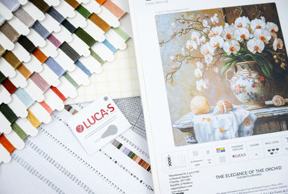 Kit de Punto de Cruz Luca-S GOLD – The Elegance of the Orchid, B714