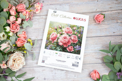 Kit de Punto de Cruz "El Jardín de Rosas" – Luca-S GOLD B717