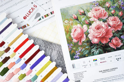 Kit de Punto de Cruz "El Jardín de Rosas" – Luca-S GOLD B717