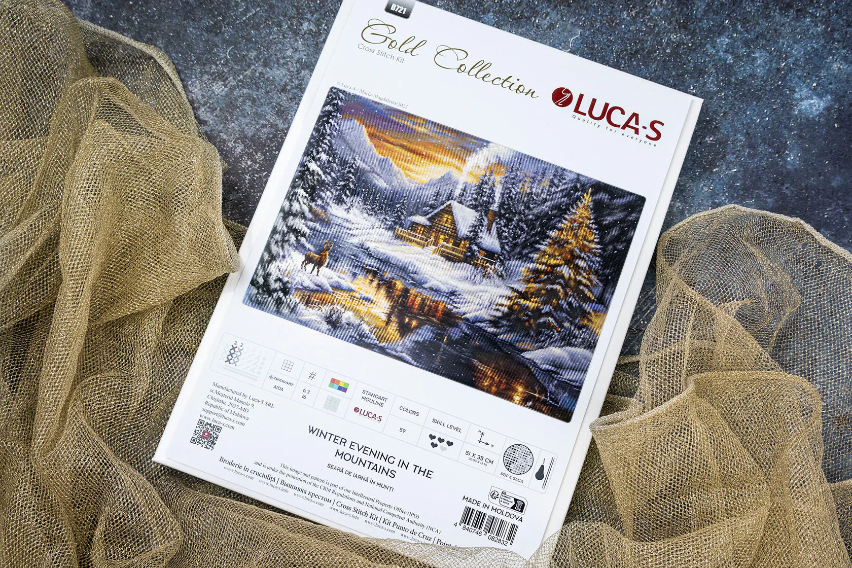 Diseño del kit Luca-S GOLD B721 Winter Evening in the Mountains