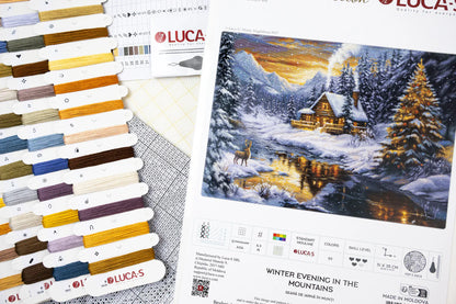 Detalle de los hilos y organizador del kit Luca-S GOLD B721