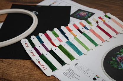 Kit de Punto de Cruz - ''Abalone Pearl'' Peony - BC203 Luca-S