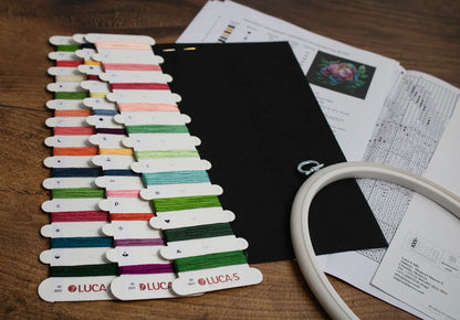 Kit de Punto de Cruz - ''Abalone Pearl'' Peony - BC203 Luca-S