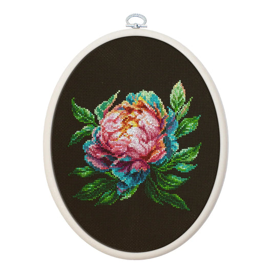 Kit de Punto de Cruz - ''Abalone Pearl'' Peony - BC203 Luca-S