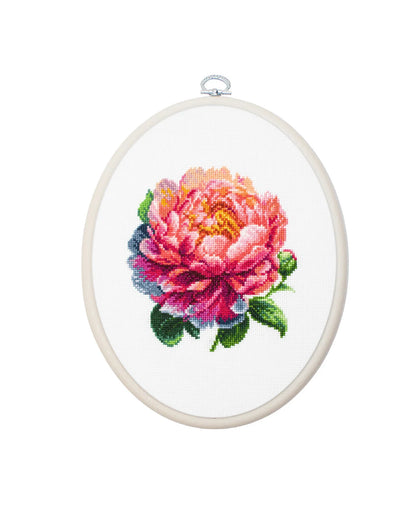 Kit de Punto de Cruz - ’’Coral Charm’’ Peony - BC205 Luca-S