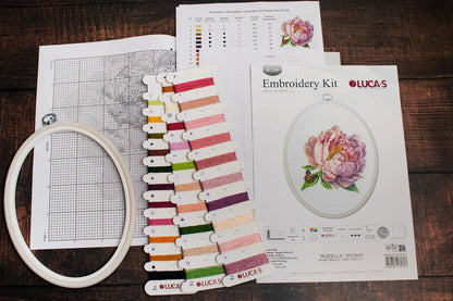 Kit de Punto de Cruz - ’’Rozella’’ Peony - BC206 Luca-S