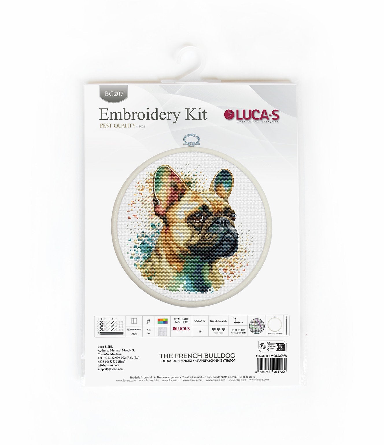 Kit de Punto de Cruz - The French Bulldog - BC207 Luca-S