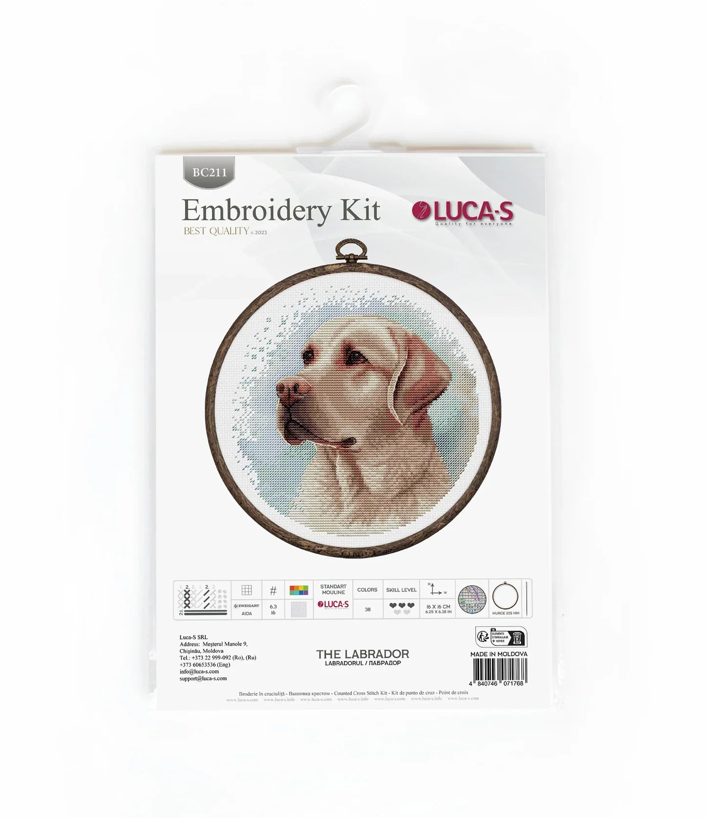 Kit de Punto de Cruz - El Labrador - BC211 Luca-S