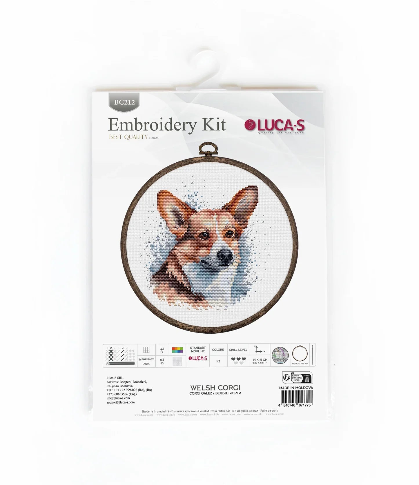 Kit de Punto de Cruz - Corgi Galeses - BC212 Luca-S