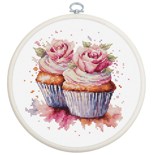 Kit de Punto de Cruz - Los Cupcakes - BC215 Luca-S