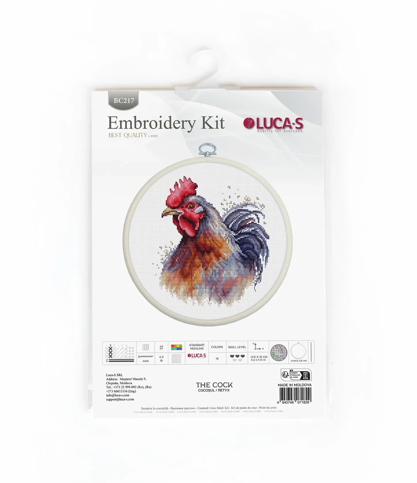 Kit de Punto de Cruz - El Gallo - BC217 Luca-S