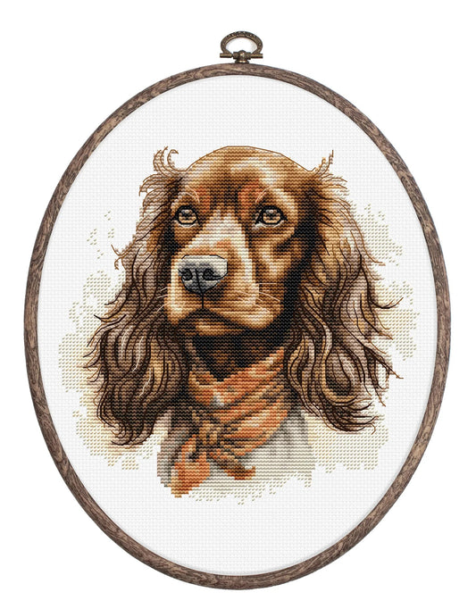 Kit de Punto de Cruz - El Cocker Spaniel - BC223 Luca-S