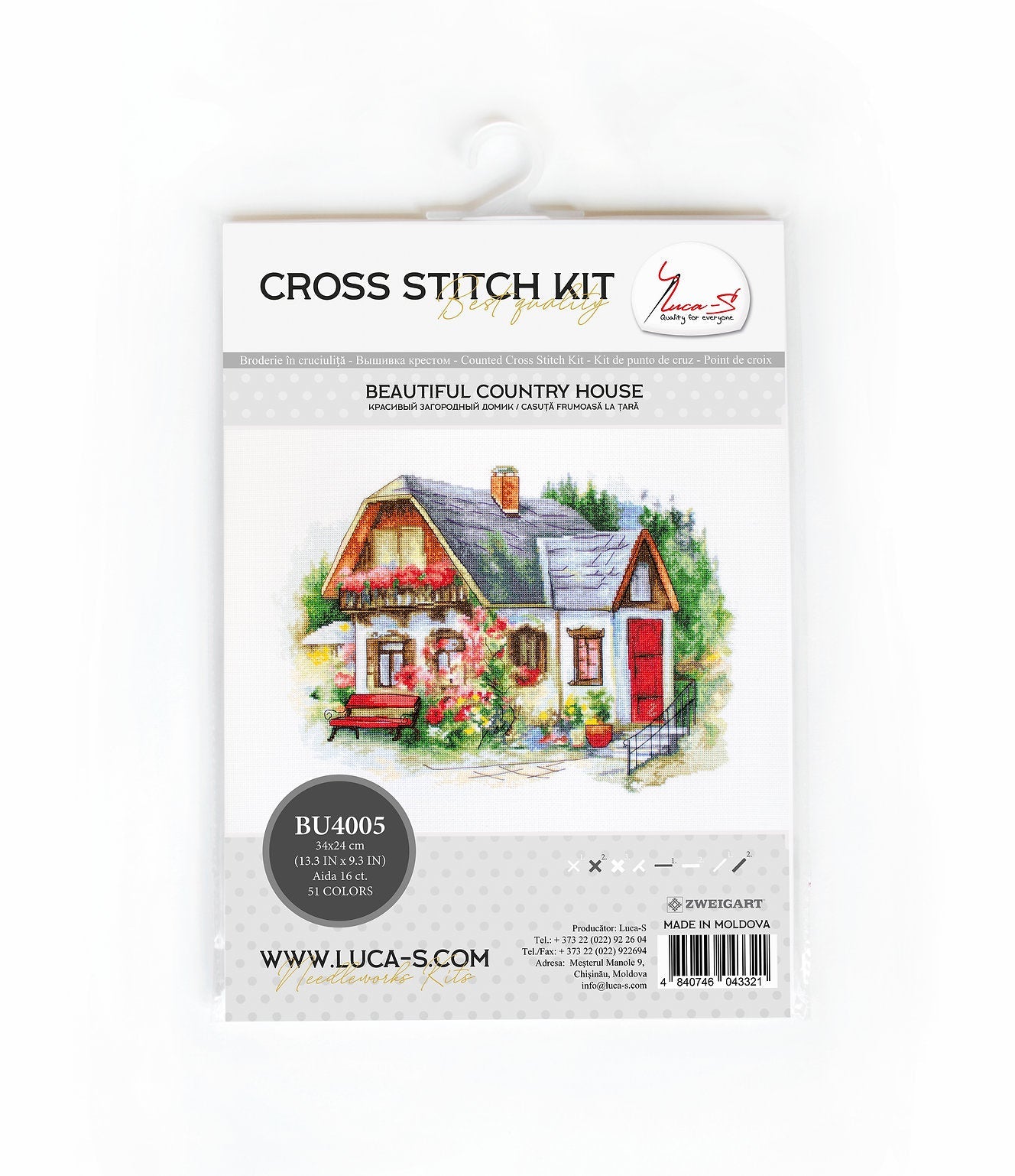 Kit de Punto de Cruz Beautiful Country House - BU4005 Luca-S