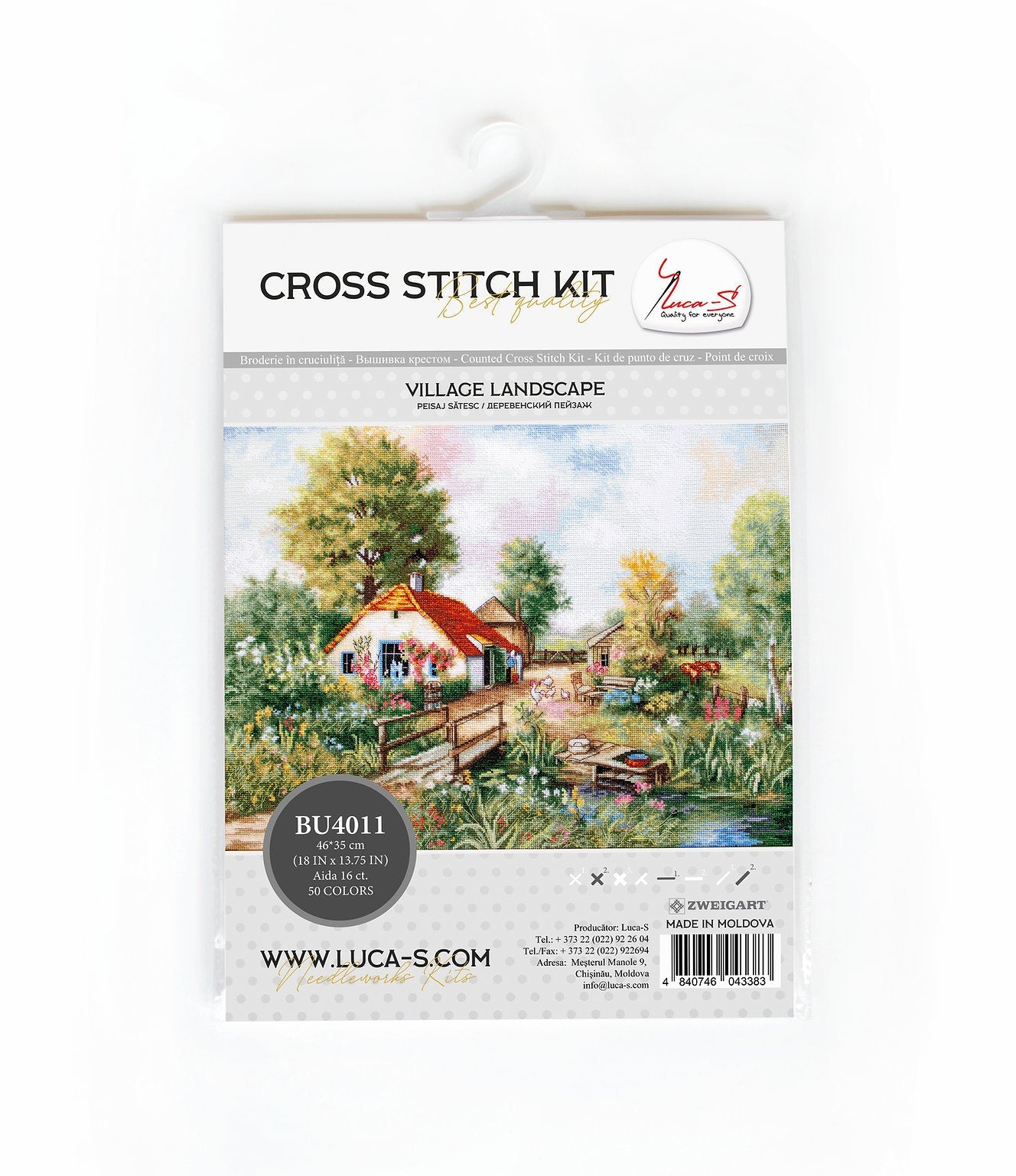 Paisaje del pueblo - BU4011 Luca-S - Kit de Punto de Cruz