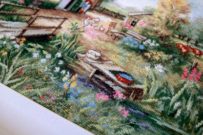 Paisaje del pueblo - BU4011 Luca-S - Kit de Punto de Cruz