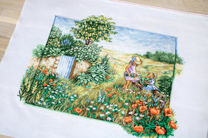 Paisaje con amapolas - BU4013 Luca-S - Kit de Punto de Cruz