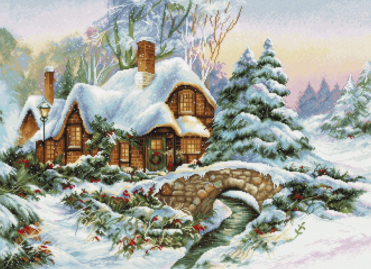 Paisaje de Invierno - BU5001 Luca-S - Kit de Punto de Cruz