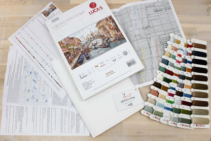 Kit de Punto de Cruz Venecia Luca-S Gold - BU5003