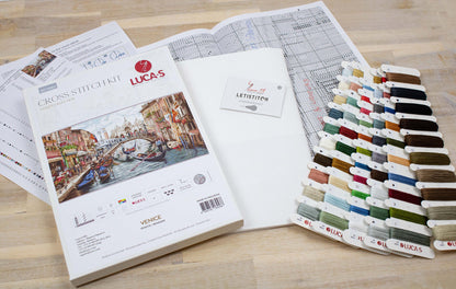 Kit de Punto de Cruz Venecia Luca-S Gold - BU5003