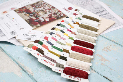 Mascotas. Interiores Navideños - BU5013 Luca-S - Kit de Punto de Cruz