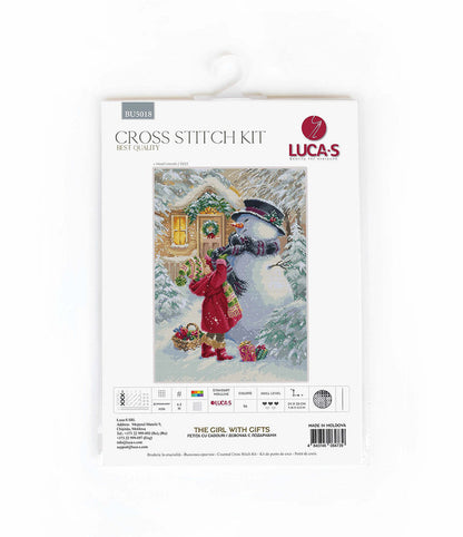 Kit de Punto de Cruz - La Niña con Regalos BU5018 de Luca-S