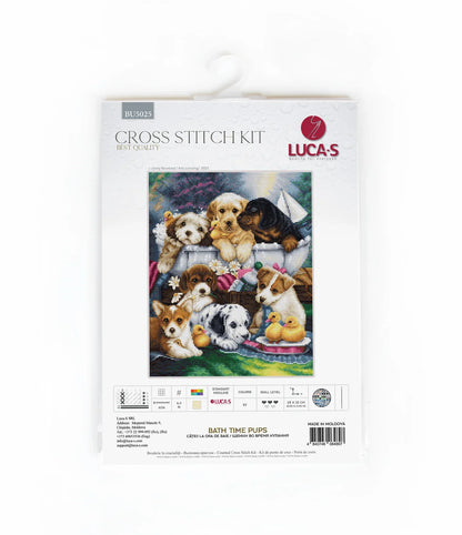 Kit de Punto de Cruz - Bath Time Pups - BU5025 Luca-S