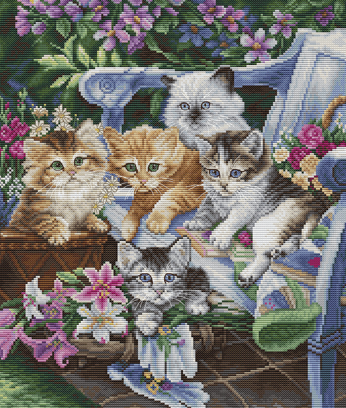 Kit de Punto de Cruz - Purfect Gardening Buddies - BU5026 Luca-S