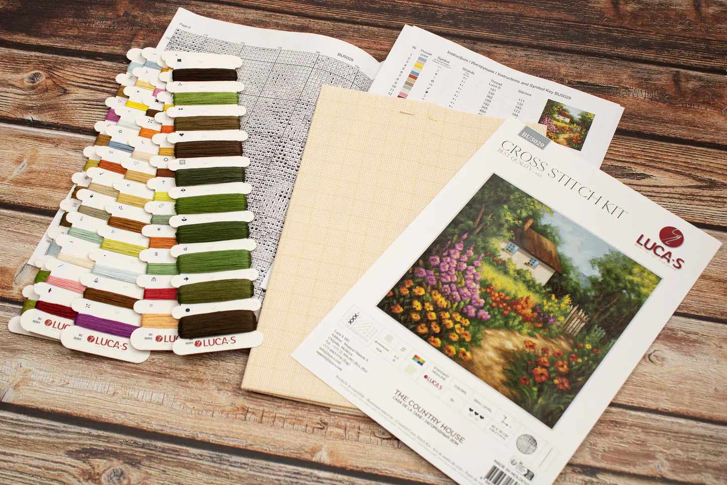 Kit de Punto de Cruz Luca-S - The Country House BU5029