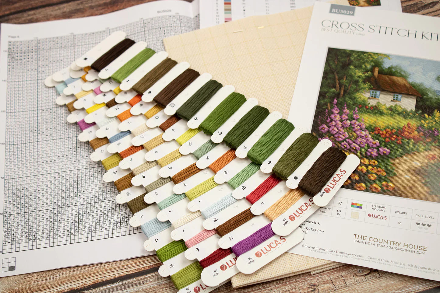 Kit de Punto de Cruz Luca-S - The Country House BU5029